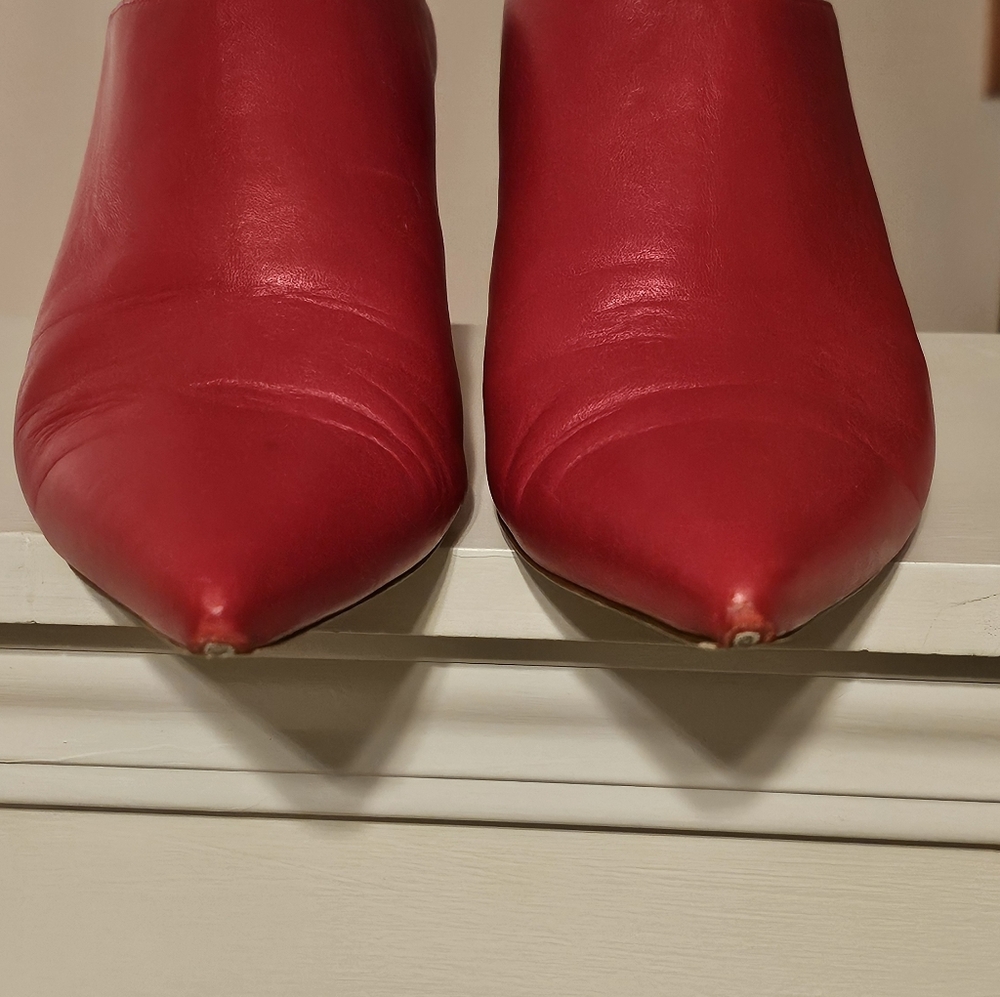 Stuart Weitzman Mira Red Leather Mules US11 M Retail $498-bing - Picture 11 of 15